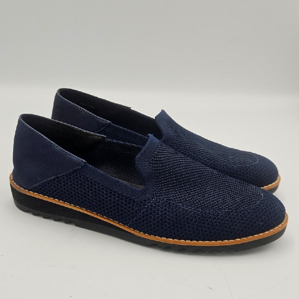 Eileen Fisher Blue Slip-Ons Knit Loafers